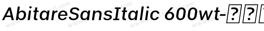 AbitareSansItalic 600wt字体转换